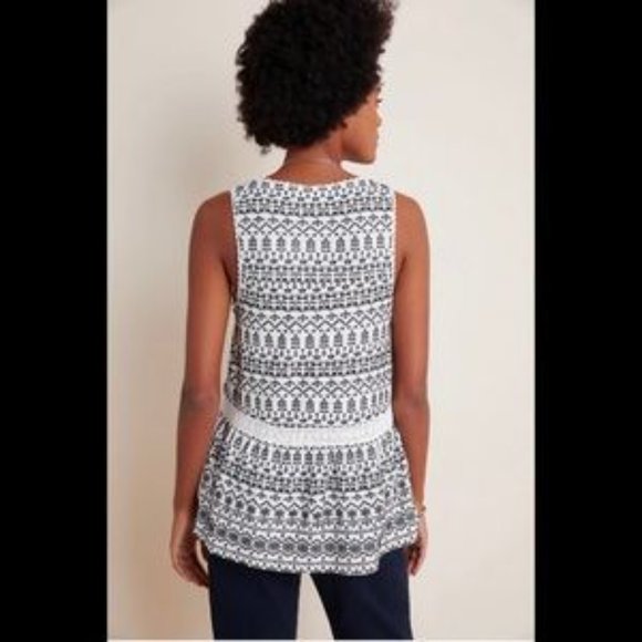 MAEVE / Anthropologie Cammie Embroidery Peplum Top - Picture 2 of 7